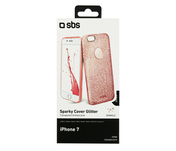 Etui Sparky Glitter do iPhone 8/7 różowe  - 1450457 - zdjęcie 2